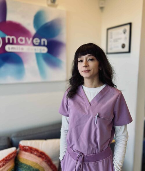 Allison of the Maven Smile Design team, in the office